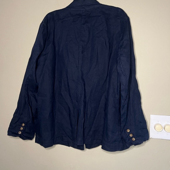 Quince 100% European Linen Blazer Deep Navy - Picture 8 of 9